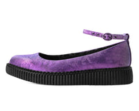 Purple Metallic Blossom Ballet Creeper