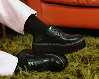 Green Rub-Off Double Decker Brogue