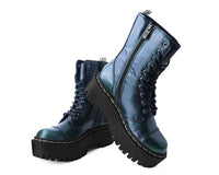 Green Rub-Off 10-Eye Double Decker Boot