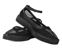 Black Fishnet Pointed Ballet Creeper