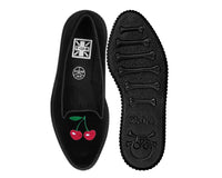 Black Velvet Cherry Ballet Flat