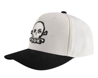 Black & Cream Skull Logo Hat