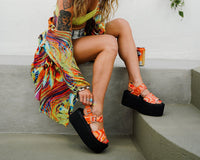 Orange Wavy Strato Sandal