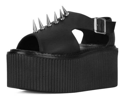 Black TUKskin Spike Strato Sandal