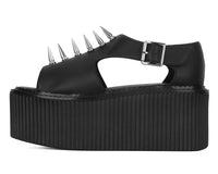 Black TUKskin Spike Strato Sandal