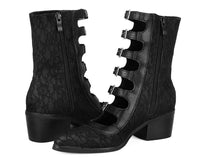 Black Lace Multi-Strap Boot