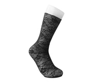 Black Floral Mesh Sock