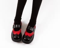 Black & Red Brogue Mary Jane