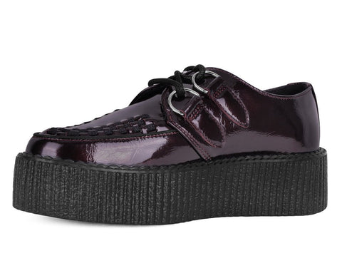 Burgundy Crinkle Patent Viva Mondo Creeper