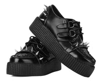 Black Leather Spike Viva Mondo Creeper