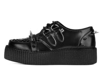 Black Leather Spike Viva Mondo Creeper