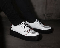 White Leather Spike Viva Mondo Creeper