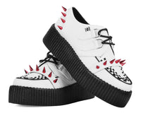 White Leather Spike Viva Mondo Creeper