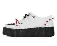 White Leather Spike Viva Mondo Creeper