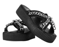 Black TUKskin Chain Strap Viva Mondo Sandal