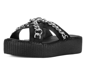 Black TUKskin Chain Strap Viva Mondo Sandal