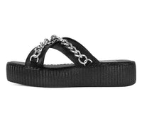 Black TUKskin Chain Strap Viva Mondo Sandal