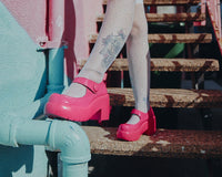 Pink Liquid Bubble Mary Jane Platform