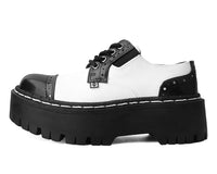 Black & White TUKskin™ Contrast Stitch Double Decker Brogue