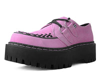 Pink Suede Interlace Double Decker Creeper