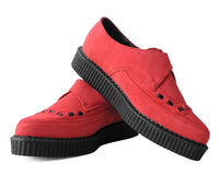 Red Suede Pointed Creeper