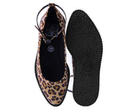 Leopard Pointed Ballet Ankle Strap Creeper 