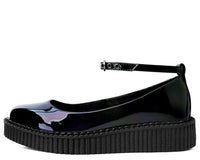 Black Hologram Pointed Ballet Creeper 