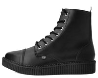 Black TUKskin™ Pointed Lace Up Boot 