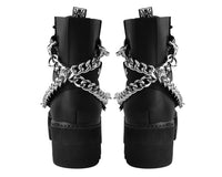 Black 7-Eye Chain & Strap Dino Lug Boot