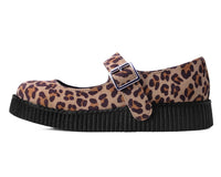 Brown Leopard Faux Suede Mary Jane