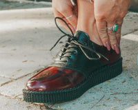 Black & Burgundy Rub-Off TUKskin™ Saddle Oxford