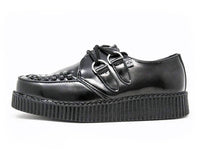 Black Leather Viva Low Creeper