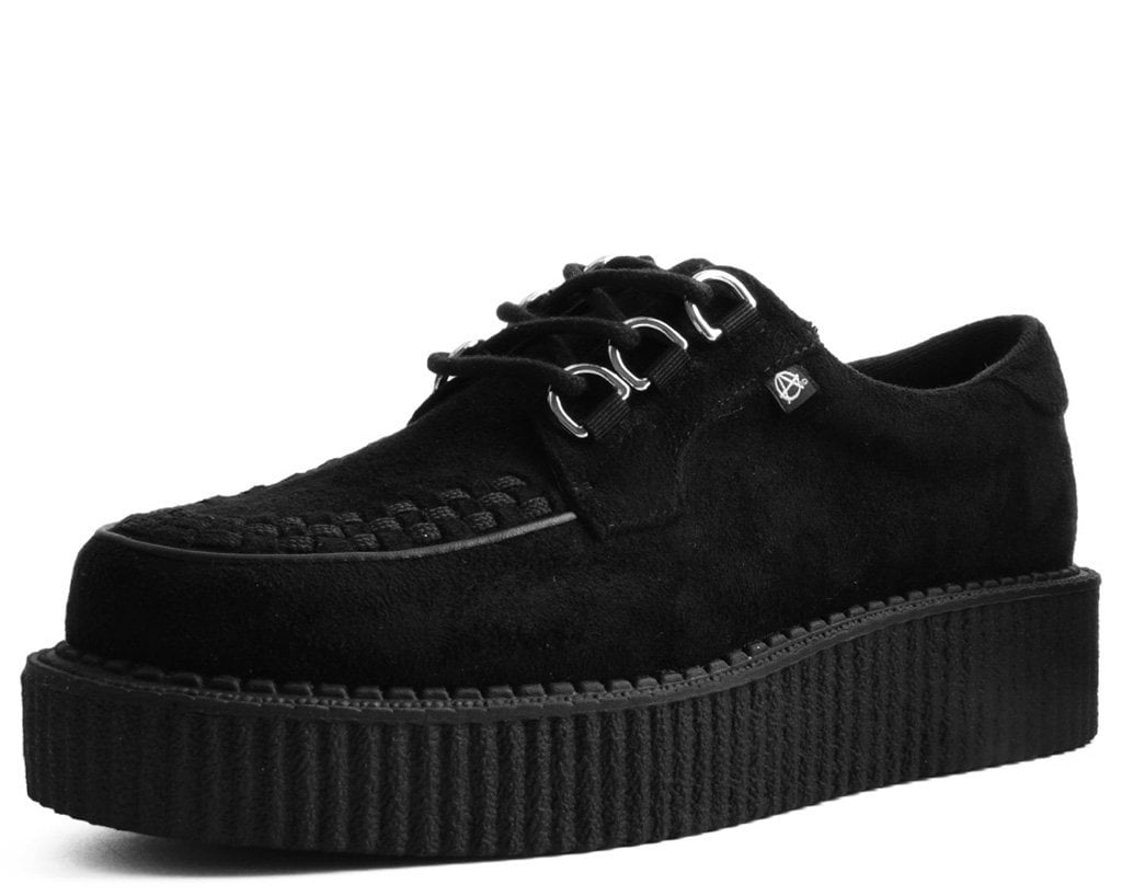 Black Faux Suede Anarchic Creeper 