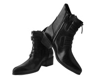 Black Victorian Anarachic 6-Buckle Pointed Boot