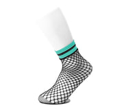 Multi-color Band Fishnet 5-Pk Sock