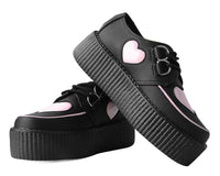 Black TUKskin™ & Pink Heart Mondo Creeper