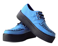 Dusty Blue Faux Suede Mondo Creeper