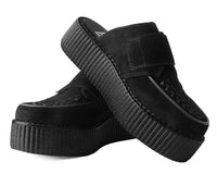 Black Suede Creeper Mule