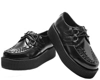 Black Leather Viva Creeper - T.U.K.