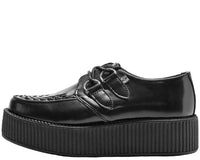 Black Leather Viva Creeper - T.U.K.