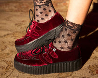 Burgundy Velvet Viva Mondo Creepers