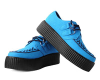 Teal Faux Suede Interlace Mondo Creeper