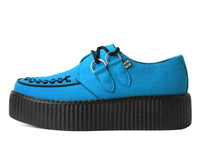 Teal Faux Suede Interlace Mondo Creeper