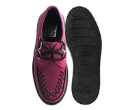 Burgundy Faux Suede Interlace Mondo Creeper